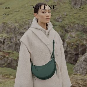 Poline bag numero dix in green leather. Excellent condition, no wear or tears.
